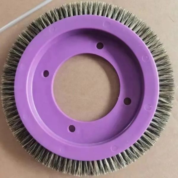 Fabric Polishing /Cleaning Knitting Machine Wheel Brush PP & Pig Hair