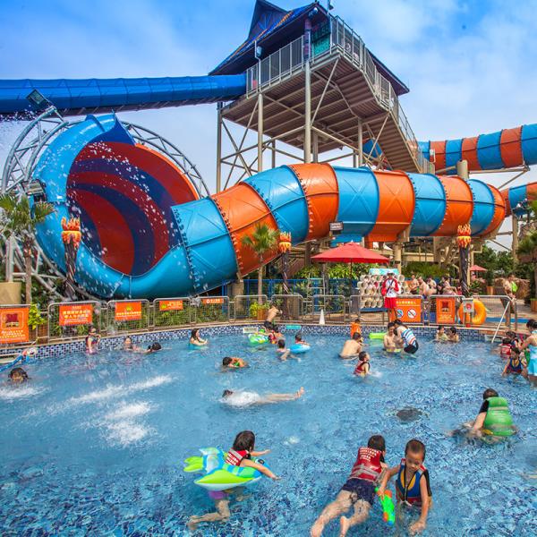 Commercial Water Park Equipment Factory Wholesale Price Swimming Pool Fiberglass rainbow Racing Slide for Sale