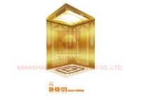 La décoration molle de cabine d'ascenseur d'éclairage avec le miroir titanique d'or/a gravé à l'eau-forte avec des pièces d'ascenseur