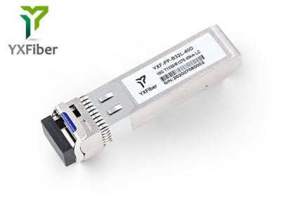 Módulo do transceptor do WDM DDM BIDI 40km 10G SFP+ do LC