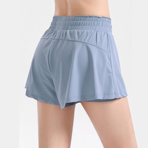 Высоко-талия логотипа изготовителя фабрики OEM изготовленная на заказ свободно замыкает накоротко женщин Breathable идущий фитнес тренировки сетки замыкает накоротко