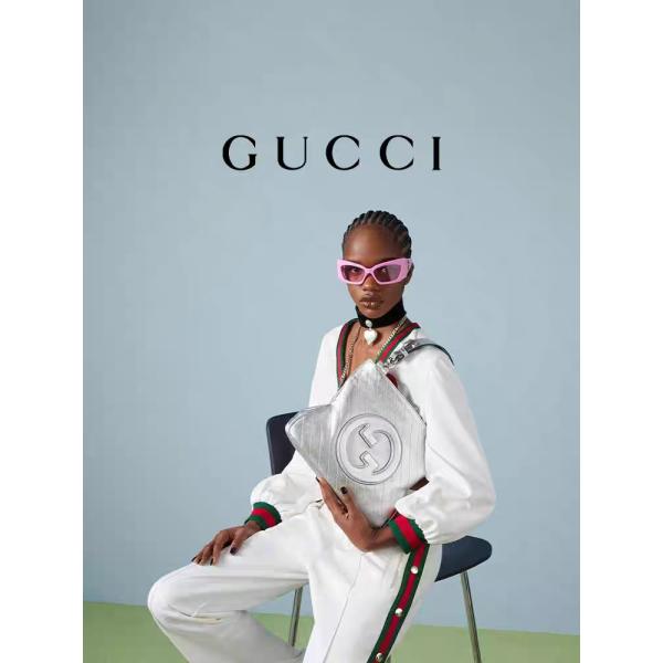 Gucci Blondie Small Tote Bag Luxury Silver White Branded Ladies Handbag