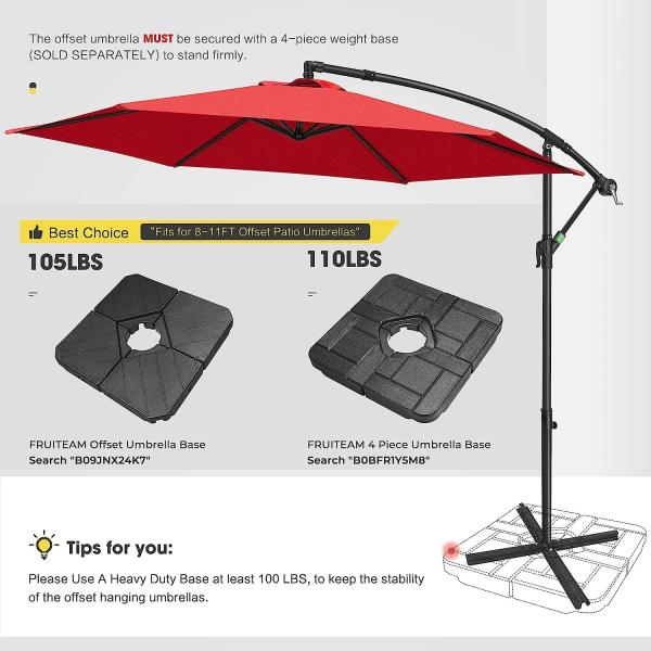 Canopy, Cantilever Umbrella Hanging Umbrellas, Fade Resistance & Water-repellent UV Protection Solution-dyed Fabric