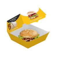 Cajas de hamburguesas impresas a medida Embalaje de alimentos desechables compostables para restaurantes de restauración 7-10 días Tiempo de muestra