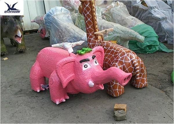 Simulation Mini Pink Elephant Motorized Animal Scooters Electronic Game Center Toy