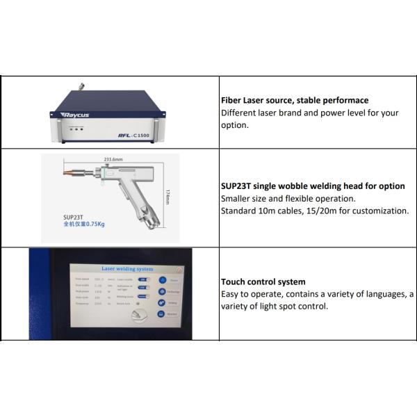 Double Wire 4 In 1 1500W 2000W 3000W Portable Fiber Laser Welding Welder Machine For Stainless Steel Aluminum Metal