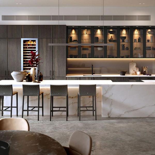 High End Complete Luxury Kitchen Unit Import Hotel Free Design Modern Wood Kitchen Cabinet Manufacturing