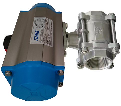 Три части пневматического шарового клапана высокого давления 1/2