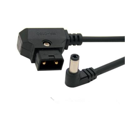 0.6M D-Tap Male to Right Angle DC 5.5x2.5mm Cable for DSLR Rig Power V-Mount Anton Battery