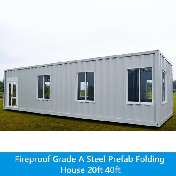 Fireproof Grade A Steel Prefab Folding House 20ft 40ft