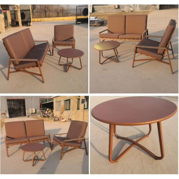 Attractive Design Modern Sofa Set Furniture Luxury Teak Wood Outdoor Patio Garden Sofa Set With Cushion Furniture Set