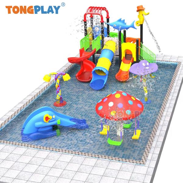 Popular Style Water Park Plastic Slide Playground Swimming Pool Equipment Water Park Kids Pool