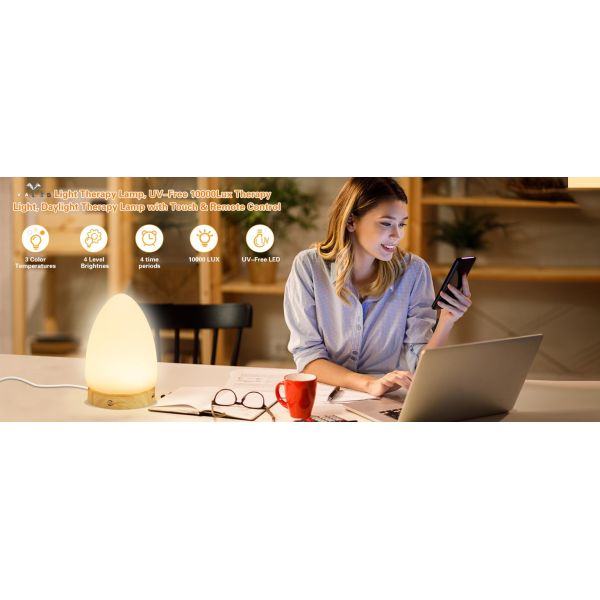 10000 Lux Natural Light Therapy Lamps Remote Control Sunlight Mood Lamp Customized