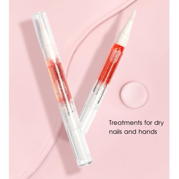 Fácil de aplicar pluma de aceite de la cutícula de las uñas vacía 3ml plástico de formato de tubo de cepillo torcer la pluma de cepillo para el aceite hidratante de la cutícula de las uñas