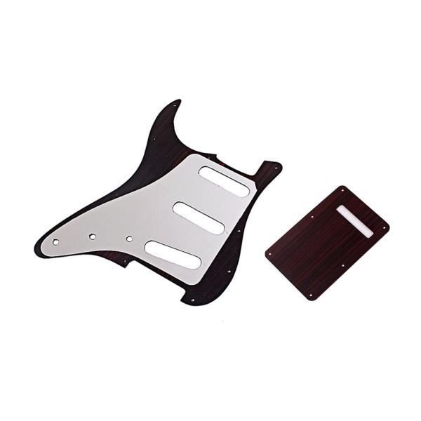 11 Holes Rosewood SSS Style Guitar Pickguard Back Plate & Screws For ST Electric Guitar Accessories Parts