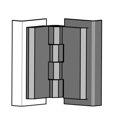 Dobradiças de porta cromadas pretas tamanho elétrico 60 mm painel tipo parafuso