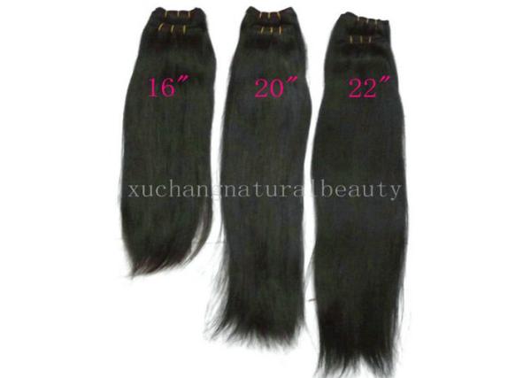Natural Black Remy Virgin Human Hair Extensions Straight Type