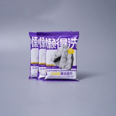 Non-woven Clothes Cleaning Wet Wipes Portable Safe Cleaning Wet Wipes For All Clothes