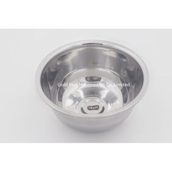 18cm Kitchenware cheap metal stainless steel basin mixing bowl salad bowl