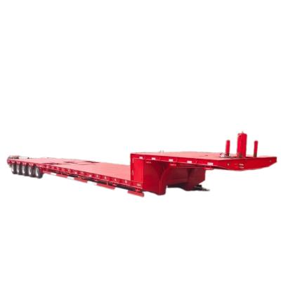 CIMC Heavy Duty Semi-Trailer Lowboy avec capacité de chargement 30T 100T 3 essieux 4 essieux