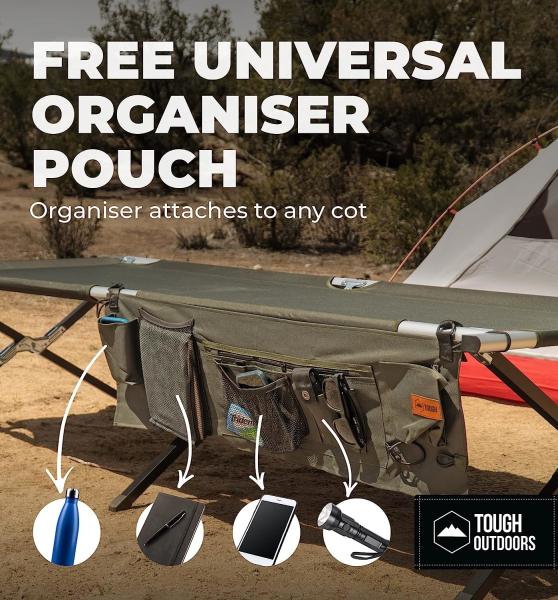 Folding Camping Cot, Portable Foldable Military Cot, Canvas Sleeping Bed, Outdoor Comfortable Lightweight Camp Bed