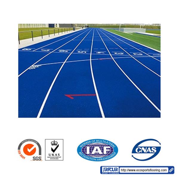 Red Blue Green Ventilate Harmless Synthetic Sports Flooring Track