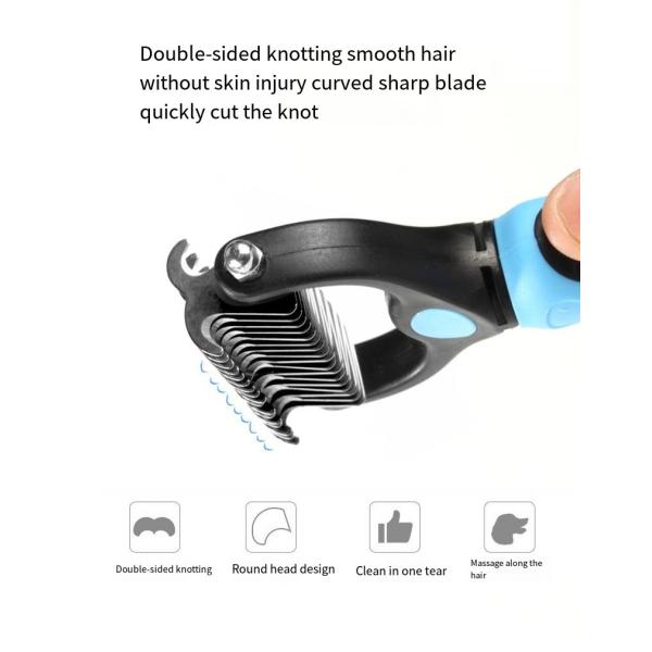 Оптовая домашняя собака двойная боковая волосатая щетка специальная уходная гребка для собак и кошек