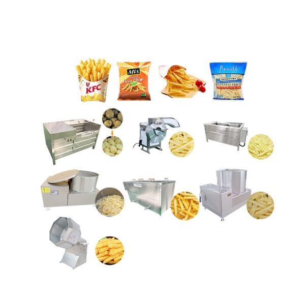 Small French Fried Production Line Sweets Potato Frozen French Fries Making Machine