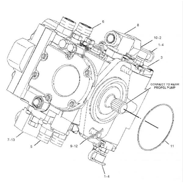 Вентиляторный двигатель группы 2307965 мотора поршеня радиатора RM300 RM500 вентилятора гусеницы гидравлический