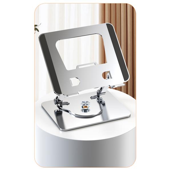 Alloy Steel Adjustable 360 Portable Laptop Stand Flexibility Rotation Popular Indoor Use Apple iPhone Desk Foldable Height