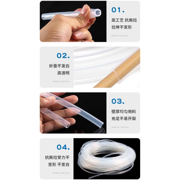 100% экструзия труб силикона девственницы, теплостойкий гибкий шланг силикона