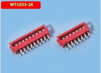 WT1033-2A IC Socket Connector Vermelho Single Row Idc Connector End Wire Long Foot