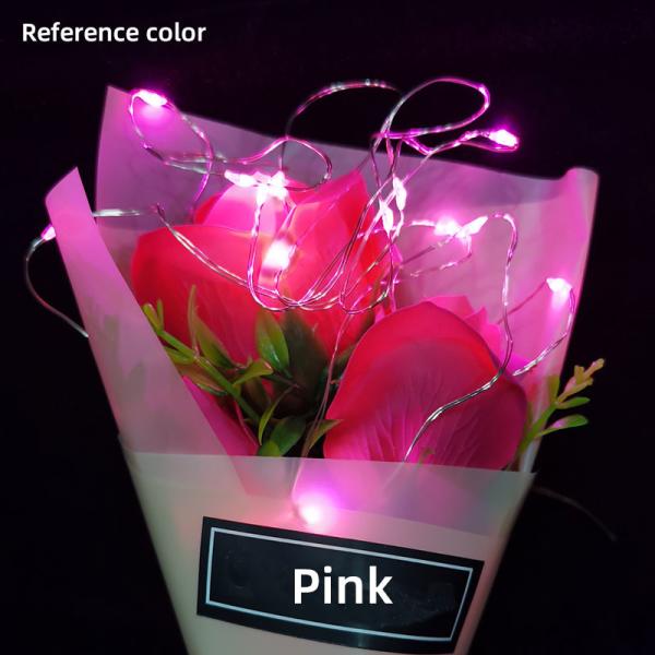 Outdoor Halloween Pink LED Battery Operated Christmas Lights 6V 30m For Party