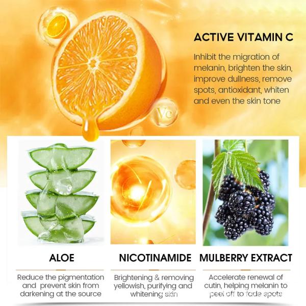 Крем для лица Увлажняющий крем Антивозрастный акне Витамин С Крем для удаления черных пятен