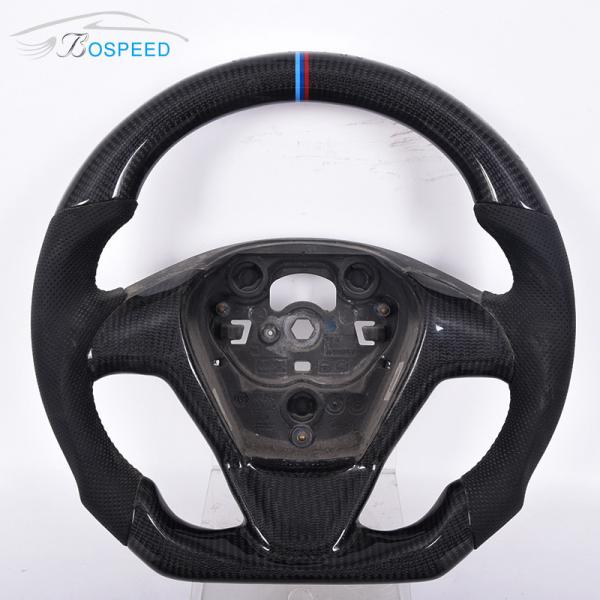 35cm Custom Ford Ranger Racing Steering Wheel Smooth Leather Blue Stripe