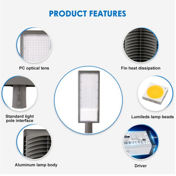Водонепроницаемая дорожная дорожная светодиодная литая алюминиевая уличная лампа AC85-265V 120lm/W