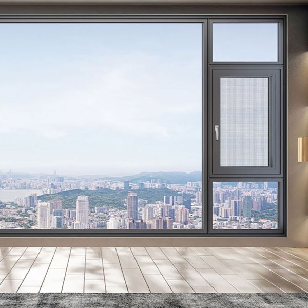 Modern Aluminum Frame Sliding Casement Window Wide Opening For Ventilation View