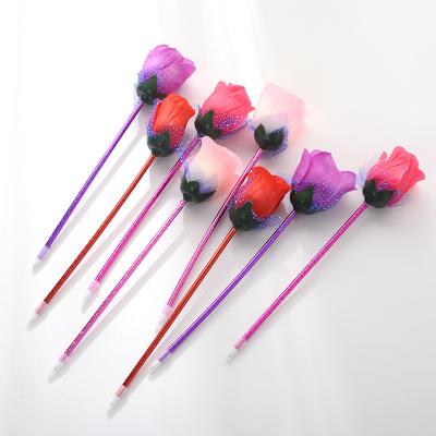 Caneta de bolinhas de tinta azul de cor de rosa de plástico personalizado para escritório e escola