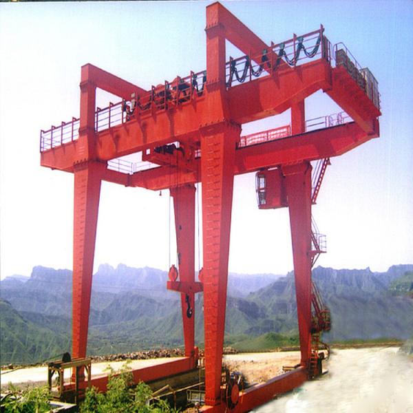 MG Fixed Double Girder Gantry Crane 120t Span 10m With Wheel Trolley Custom color