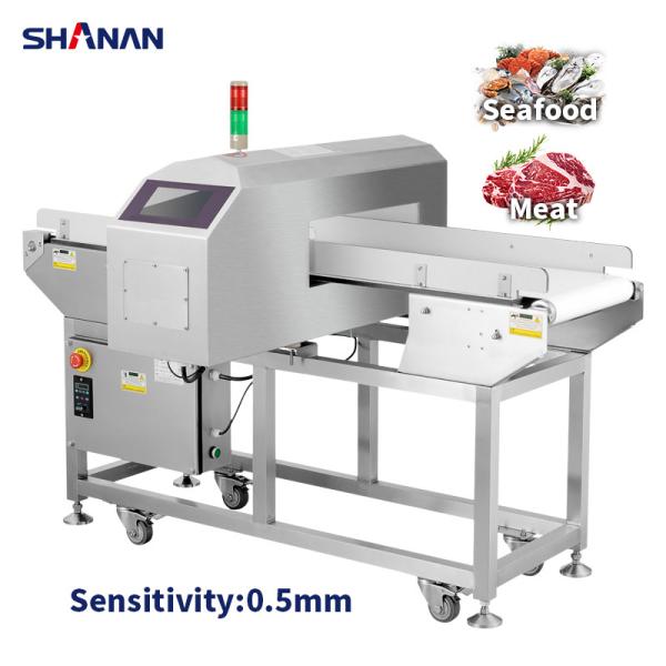 Industrial Factory Barbecue Meat Food Safety Conveyor Automatic Rejection Metal Detector Machine