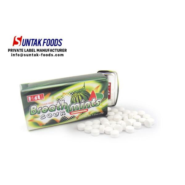 Hard Sour Sweets Candy With Watermelon Flavours Sugar Free Chewy Candy