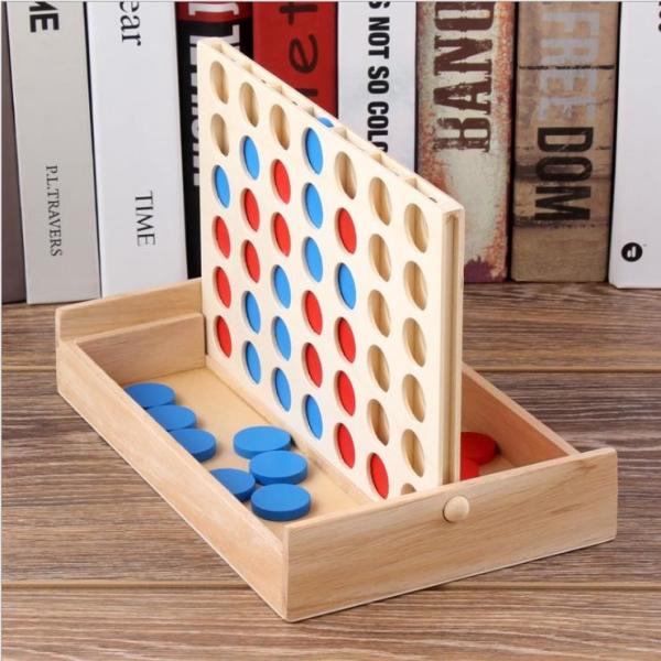 Row Educational 4cm Wooden Chess Pieces Set Children Birthday Gift