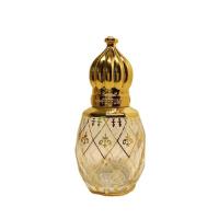 8 ml de rouleau de verre sculpté électroplaté sur bouteilles pour huiles essentielles de parfum d'emballage