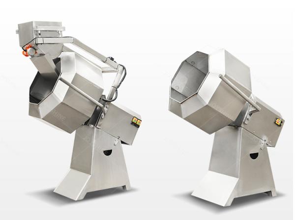 CE Certification Octagonal Snack Food Flavoring Machine For Caramel Popcorn