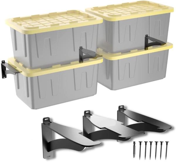 Stocked Wall-Mounted Storage Shelf Tote Rack for Ceiling Mount Garage Storage Rack