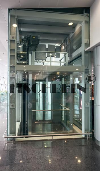 1.75m/s Traction Panoramic Elevator With Hairline St St For Hotel Building Office Shopping Mall