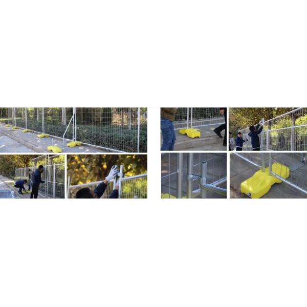 Желтое 2.1m Retractable временное отверстие сетки загородки 100x200mm