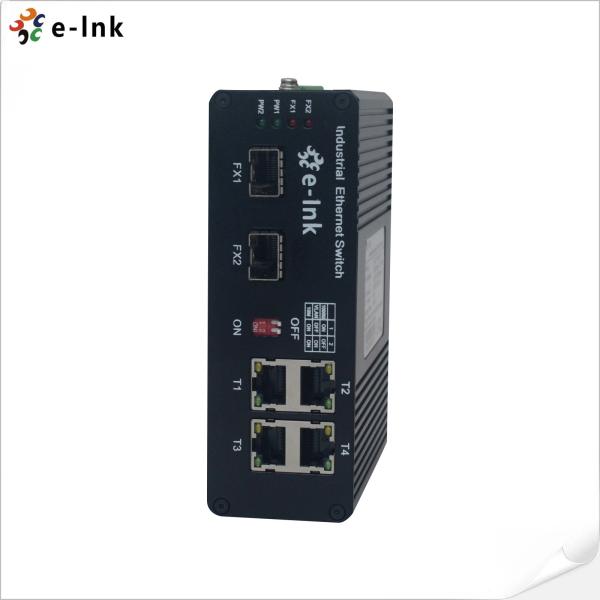 Commutateur industriel Gigabit PoE 4×30W Ports + SFP 250m portée étendue