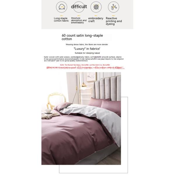 Customized 60s Long Staple Cotton Soft Luxury Duvet Cover Set Comfortable Sets Bedding