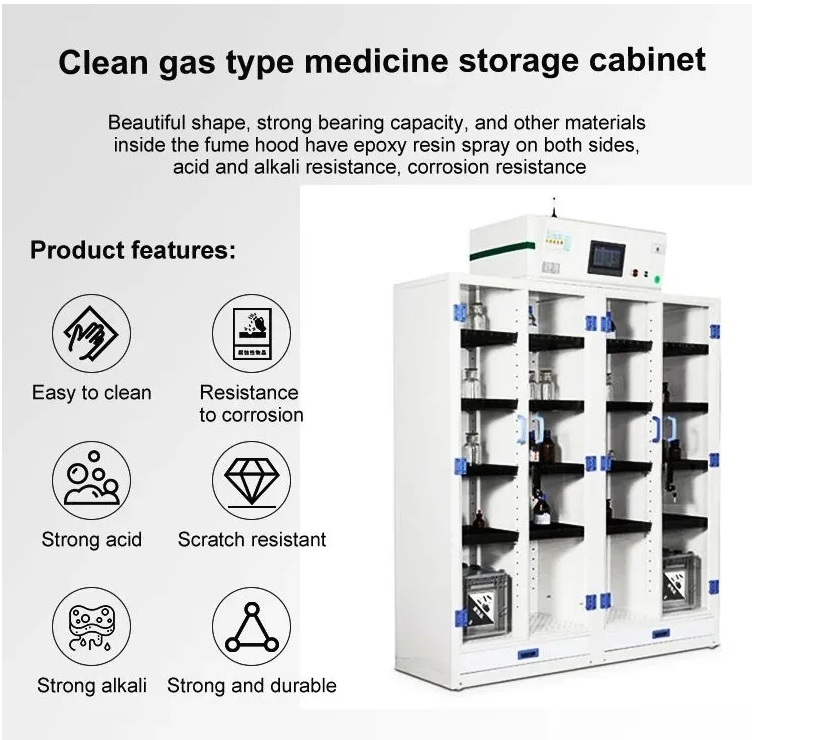 Customized Made Ductless Medical  Storage Cabinets Metal Adjustable Shelves